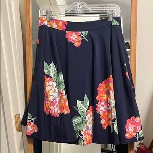 Boden Floral Navy Skirt